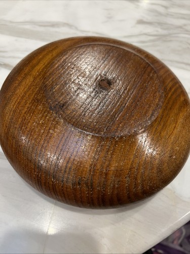 Antique Wood Nut Cracker Bowl with Mallet Walnut with Brass Ends For Cracking - Picture 14 of 15