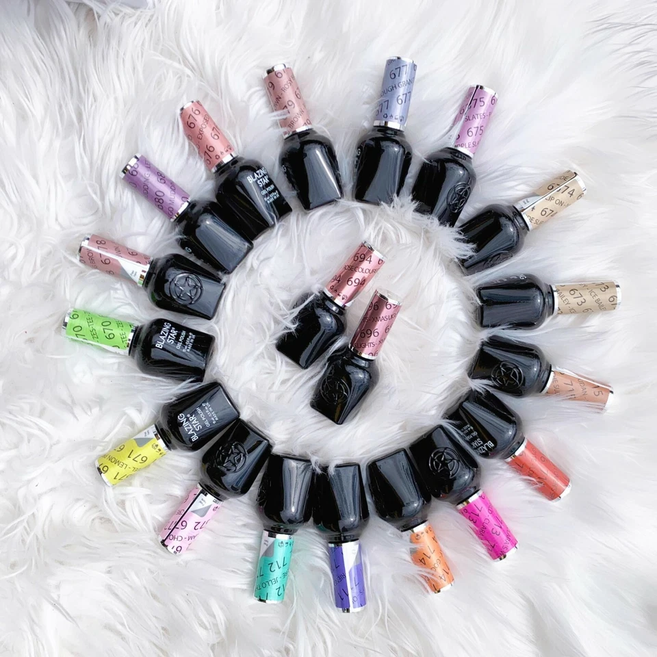 HNM Blazing Star Gel Polish Lacquer Set UV Colour 729 - Bubble Rain