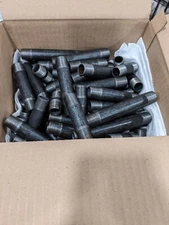 ANVIL 100 Piece, 1/2" Pipe, Black Finished Steel Pipe Nipple Set 0334040805