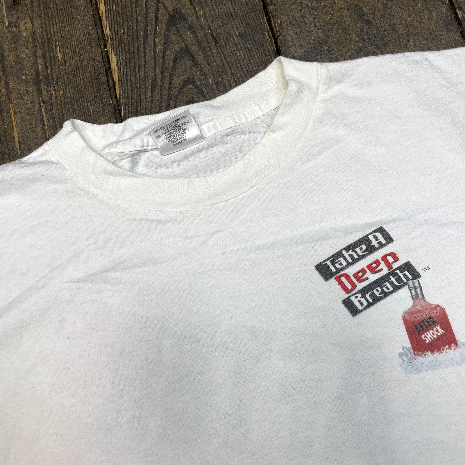 After Shock T-Shirt Mens Vintage Y2K Graphic Print Short Sleeve Tee, White XL image 7