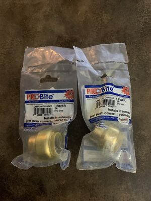 Pack of 2 - PRO BITE 3/4'' LF826R END CAPS Push to Connect