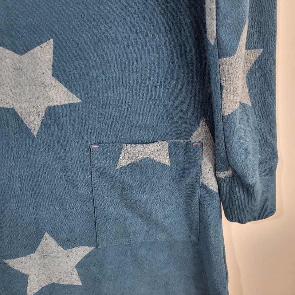 WHITE STUFF Tunic Top Size 8UK Blue White Star Print Jersey Pockets eBay