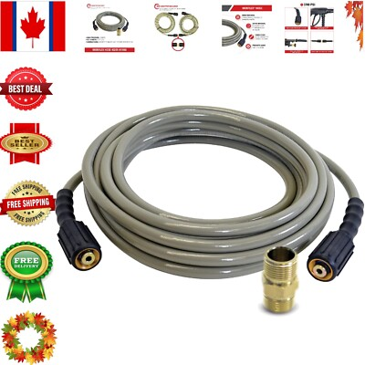 #ad 3700 PSI High Pressure Hose for Gas amp; Electric Washers 25ft Polyester Braided C $123.99