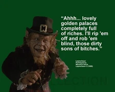 LEPRECHAUN "AHHH... LOVELY GOLDEN PALACES..." QUOTE PHOTO VARIOUS SIZES