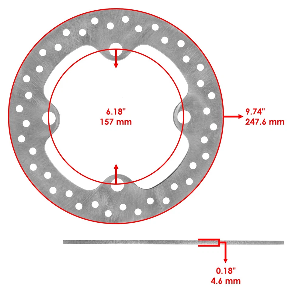 4 Front and Rear Brake Disc w/ Pad for Polaris RZR XP 1000/ RZR XP 4 1000 14-21 - Image 2 of 4