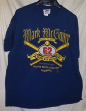 Vintage Mark McGwire Shirt Mens XL Home Run Record 1998 Lee Sport Nutmeg Mills