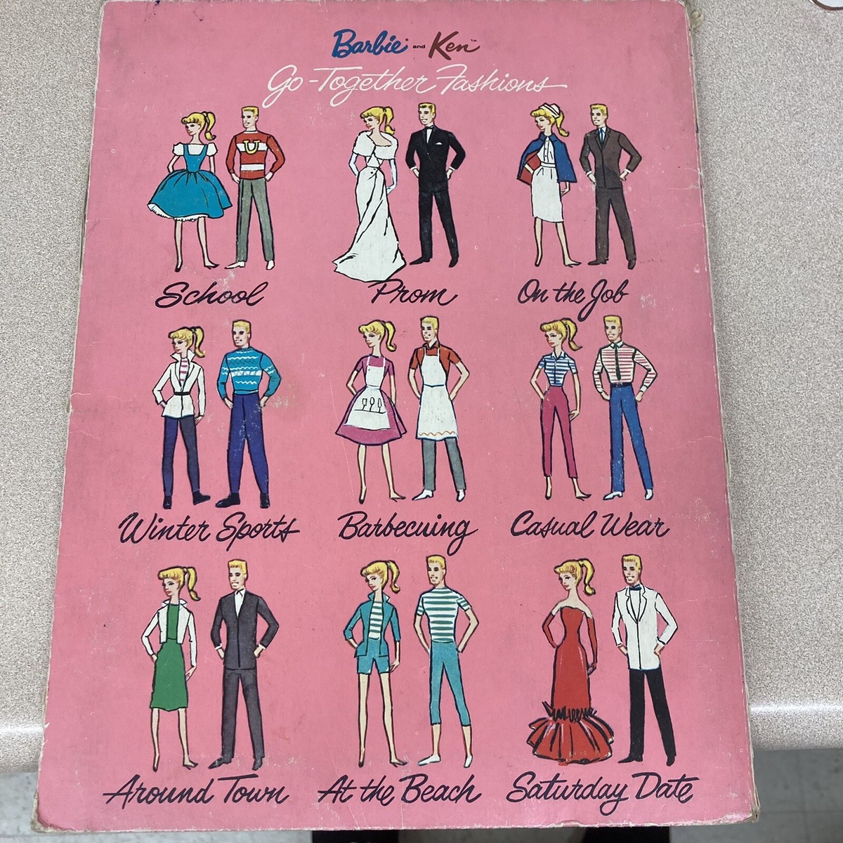 Barbie and Ken Cut-Outs Go Together Fashions Paper Doll Mattel