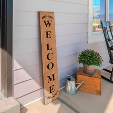 47.2 x 7.8 Inches Welcome Sign for Front Door Welcome Sign for Front Porch St...