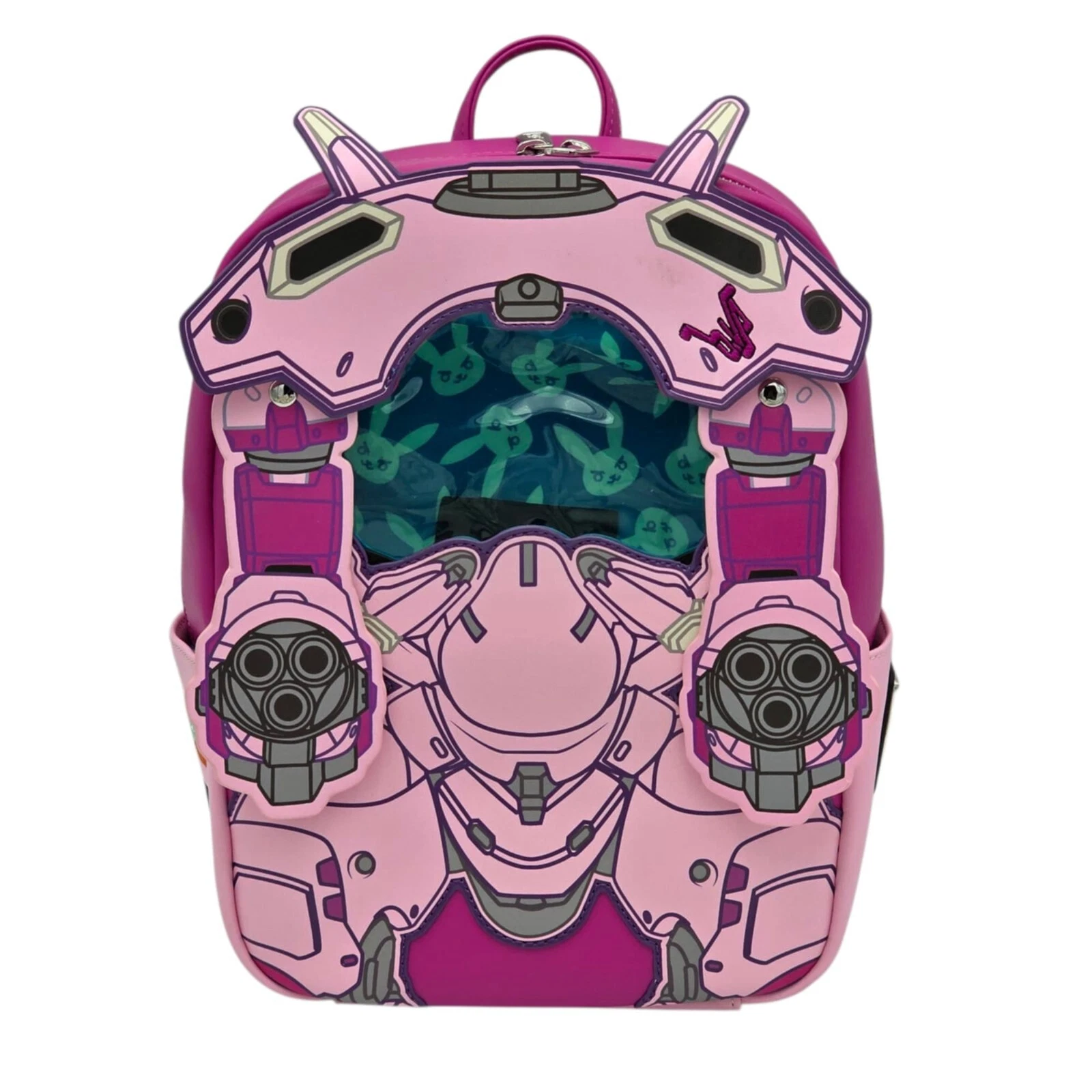 Loungefly Overwatch D.VA Meka Suit Mini Backpack Pink Vegan Leather Pop Blizzard