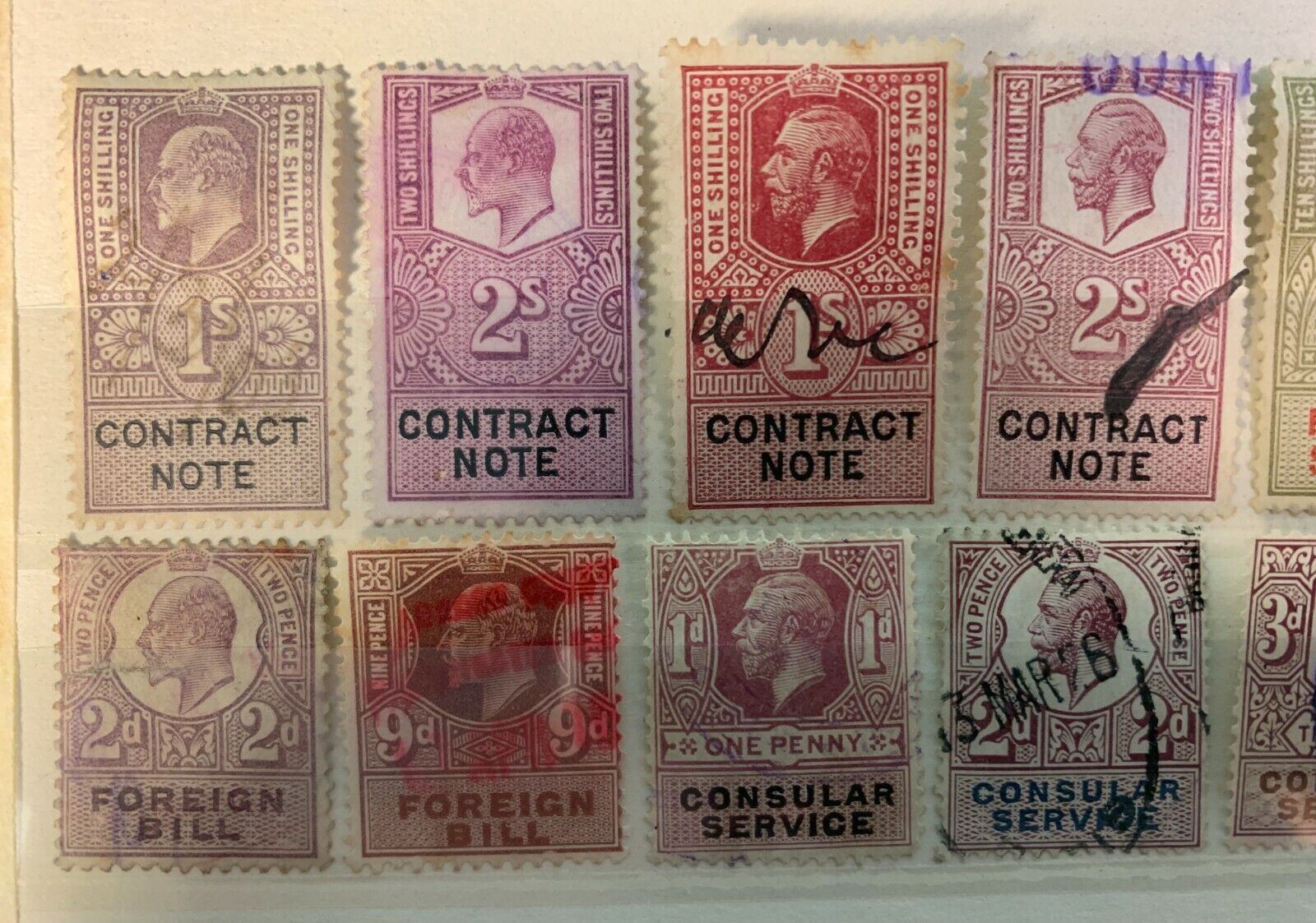 Max 74% OFF 52 British 20th Century Super Special SALE held Revenue Stamps-International Fee