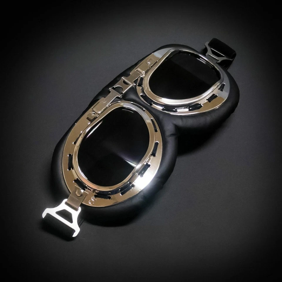 Steampunk Spectacles Eye Mask Silver Chrome Goggle G1088 - Image 3 of 4