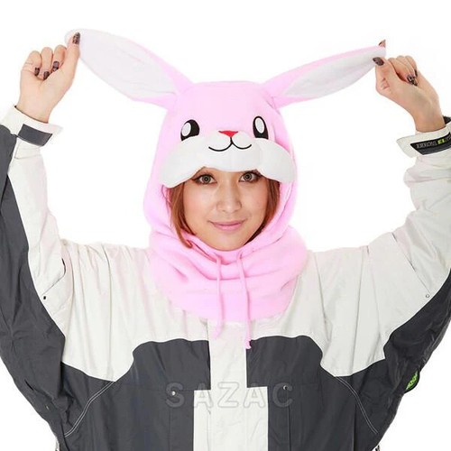 Neck warmer Balaclava Sazac Kigurumi Red Panda Giraffe Bunny Dino Kids Adults - Picture 12 of 16