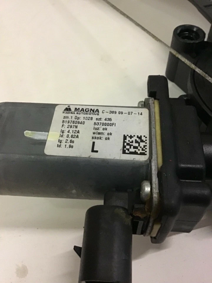 Regulador de ventana delantera lateral Fiat 500 pasajeros se adapta a todos los Fiat 500 2008 en adelante Foto 2 de 2