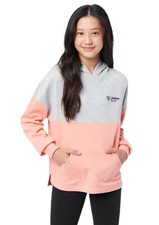 Justice Girls Hoodie Sweatshirt Peach Size 16/18 Pullover Pocket J Sport Logo