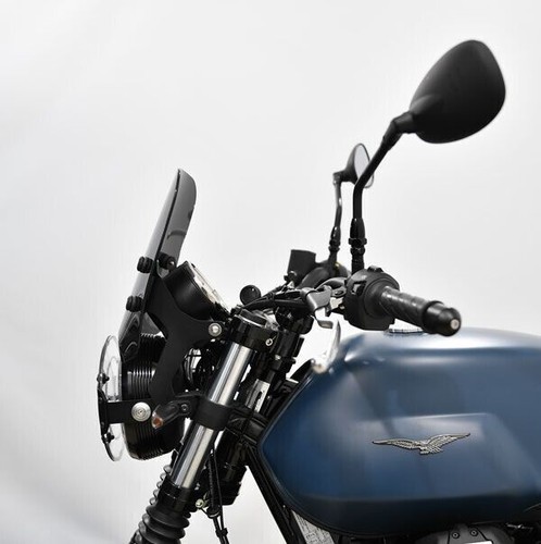 Windshield Fits Moto Guzzi V7 III Stone Night Pack - Height 225mm - Dark - Picture 2 of 4