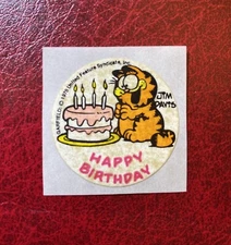 Vintage Garfield 1978 Glossy Scratch And Sniff Sticker. Read Item Description
