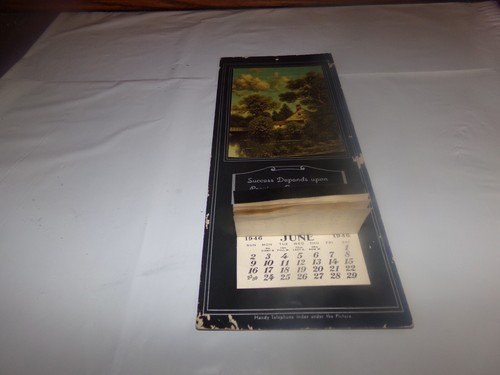Lotto 2 calendari pubblicitari vintage West Chester Florets Mt Vernon 1946 e 1959 - Foto 9 di 16