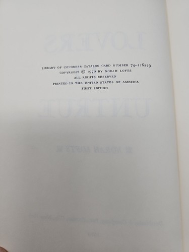 Vintage Romance Drama 'Lovers All Untrue' by Norah Lofts 1st True Edition 1970 - Picture 7 of 7