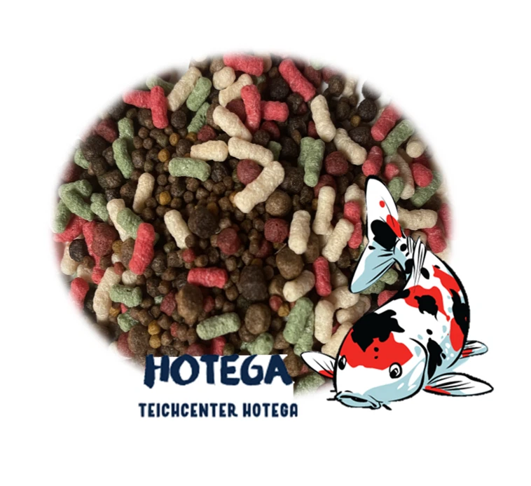 TEICHCENTER-HOTEGA (EIGENMARKE) Fischfutter Mix 1,25 - 15 kg 3 - 6mm Koi Goldfisch Spirulina Sticks Pond Stix