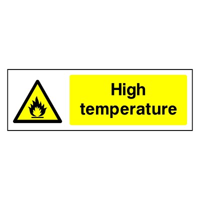 Hochtemperatur Schild oder Aufkleber | FOOD0080