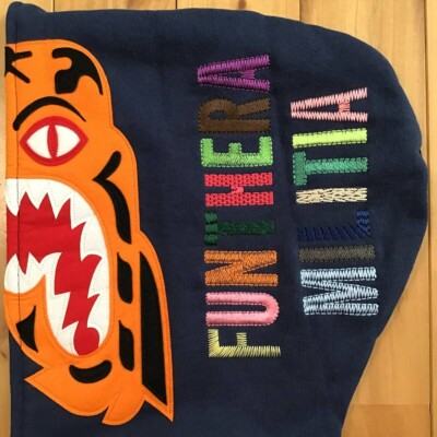 BAPE Blue camo Tiger full zip hoodie A Bathing Ape Size S | eBay