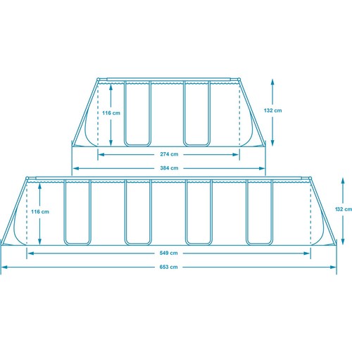 Polygroup Summer Waves Elite Frame Pool hellgrau rechteckig 549 x 274 x 132 cm - Bild 3 von 3