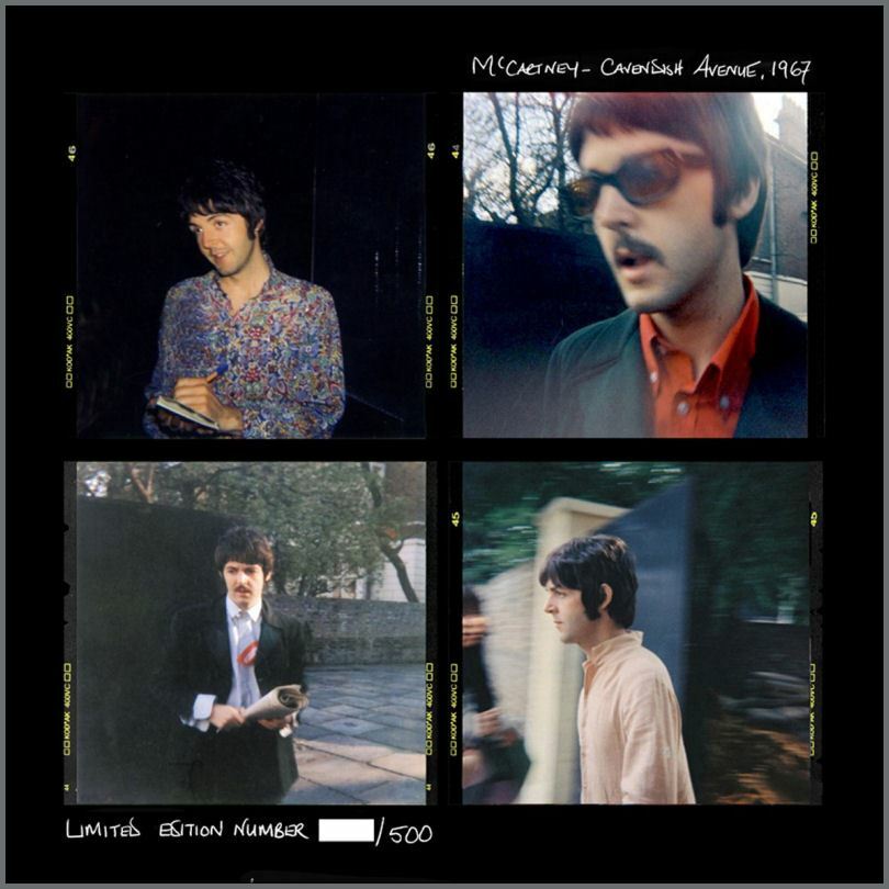 Paul McCartney 1967 Cavendish Avenue Contact Sheet Limited