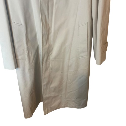 London Towne Vintage Men's Size 42 Khaki Trench Coat - Picture 3 of 10