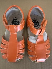 Livie Luca Sandals Shoes Paz Orange Leather Size 6 New Read
