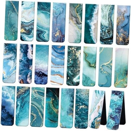 24 Pcs Magnetic Bookmarks Clips Magnet Page Markers Page Clip Funny Ocean