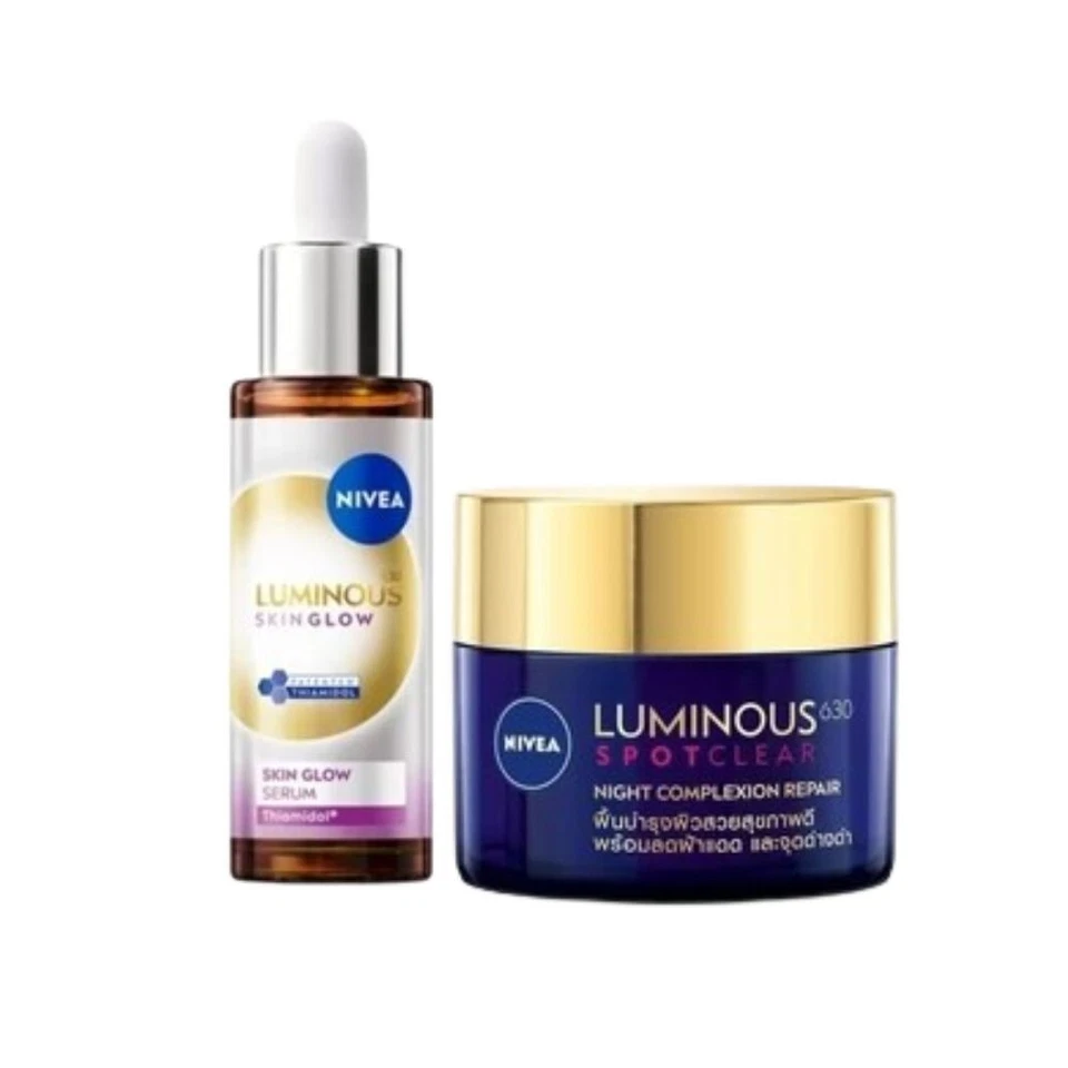 Nivea Luminous Cream Serum Set Dark Spot Serum Repair Cellular Luminous 630 Skin - Image 3 of 4