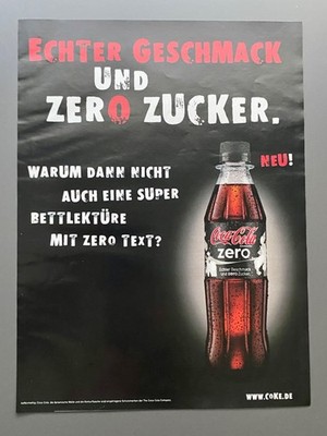 Coca-Cola Coke Zero Echter Geschmack Zero Zucker 2006 Vintage Ad Werbung Reklame