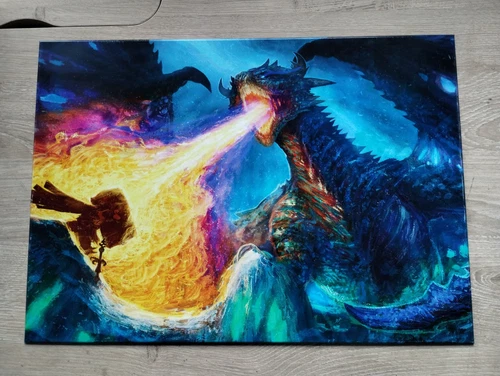 Blue Dragon Displate Metal Poster Vorkath Theoatric Signed