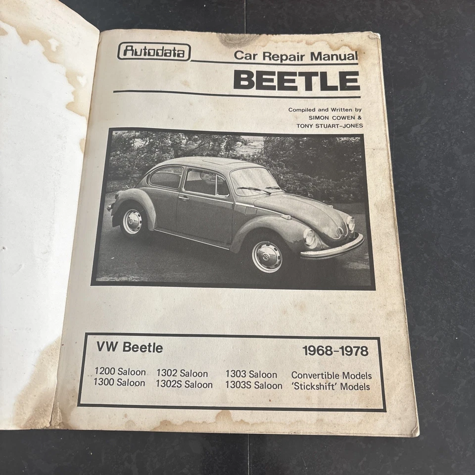 VW Volkswagen Beetle Autodata Workshop Manual from 1968 to 1978. - Image 2 of 4