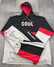 Twisted Soul Tracksuit Set 3XL Hoodie & Joggers Black Red Grey Logo Streetwear
