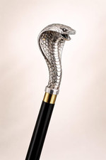 Cobra Snake Head Walking Stick Handmade Exotic Serpent Walking Cane Gothic