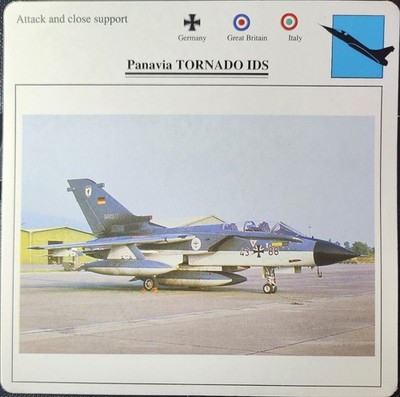 Panavia Tornado Plane Picture Original Vtg Aircraft Info Collector Card     