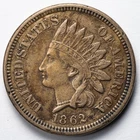 1862 Indian Head Penny Cent Extremely Fine (XF)