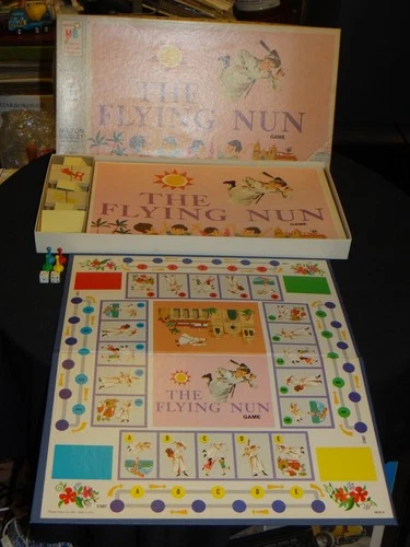 VINTAGE 1968 MILTON BRADLEY THE FLYING NUN (SALLY FIELD)BOARD GAME 100% COMPLETE