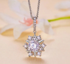 1.0ct Round Cut Lab‑Created Diamond Test Pass VVS1/D/Excellent Star Necklace