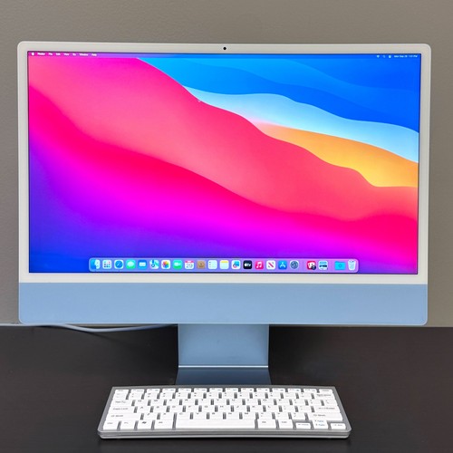 Apple iMac 24" M1 2021/2023 ( 256GB SSD 8GB RAM 8-Core CPU 7-Core GPU ) BLUE - Picture 5 of 12