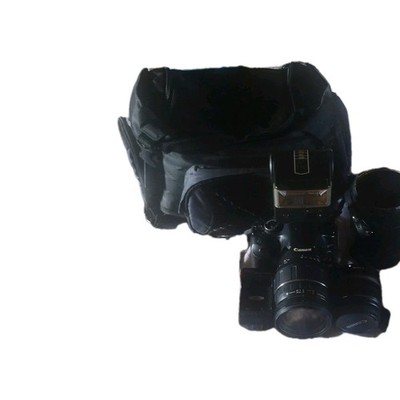 Canon EOS Series DSLR Camera Black with Built-In Flash