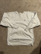 Vintage Champion Reverse Weave Sweatshirt Size Large Pullover 90s USA 80s Gray
