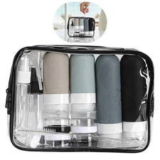 16Pcs Silicone Travel BottleS TSA Approved Refillable Toiletry Organizer Set