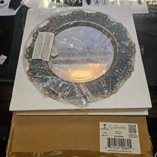 Stonebriar Decorative Round Metal Lace Wall Mirror  13"