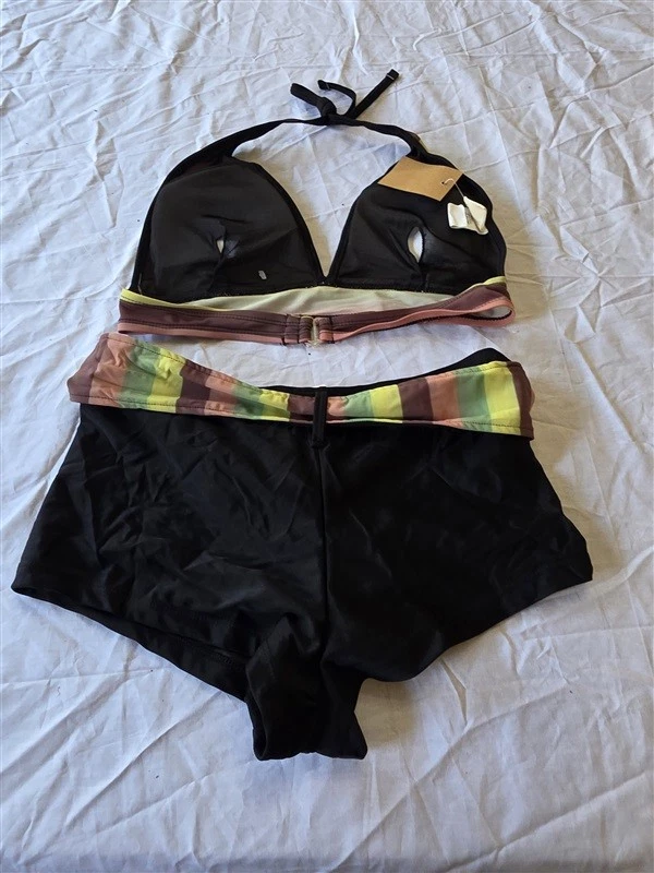 Nuevo con etiquetas Marina West SM Rasta Bikini a Rayas Top de Natación e Parte Inferior con Cinturón 130432 Foto 2 de 4