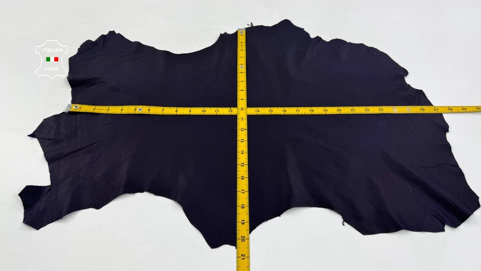 DARK INDIGO BLUE ANILINE Thin Soft Italian Lambskin Leather 3sqf 0.5mm #C6055 - Image 4 of 4