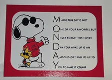 Peanuts  Snoopy ♡ MONDAY ♡ Magnet ♡ 
