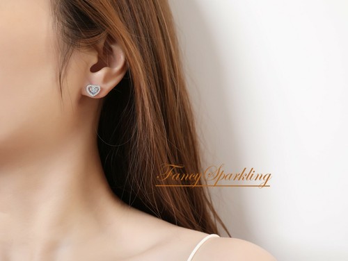 2 Ct Women's Halo Earrings Simulated Diamonds 14K Gold Plated Solid Silver - Picture 5 of 7