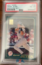 DEREK JETER 2001 TOPPS EMPLOYEE SET #100 - PSA 4- NEW YORK YANKEES
